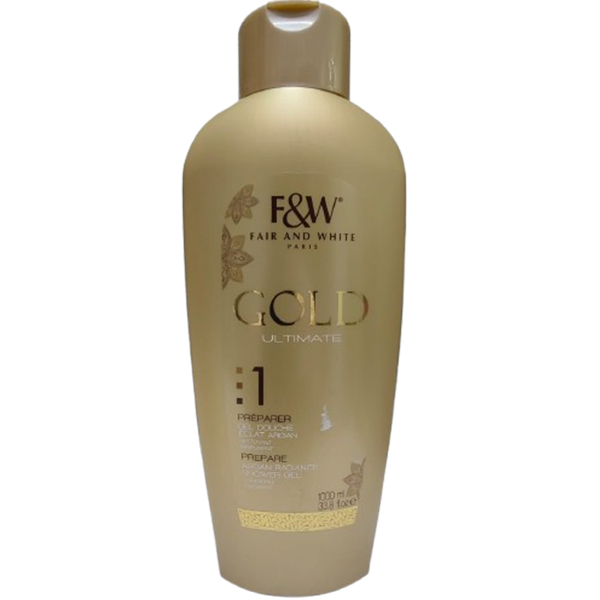 Fair & White Gold Shower Gel – Exfoliating Body Wash for Radiant, Soft Skin