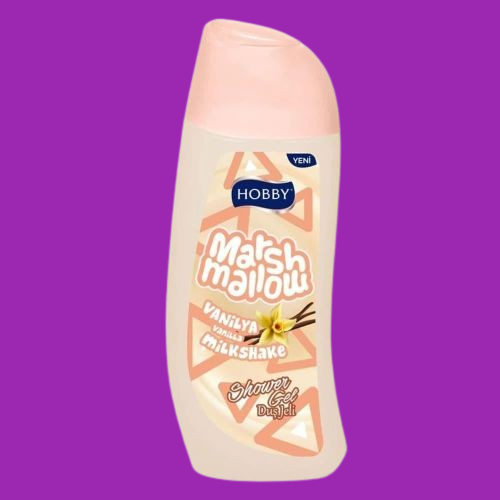 Hobby Marshmallow Shower Gel – Vanilla Scented Body Wash for Soft, Fragrant Skin 500ml