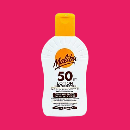 Malibu Sunscreen Lotion SPF 50 – High Protection Sun Cream for All Skin Types 200ml