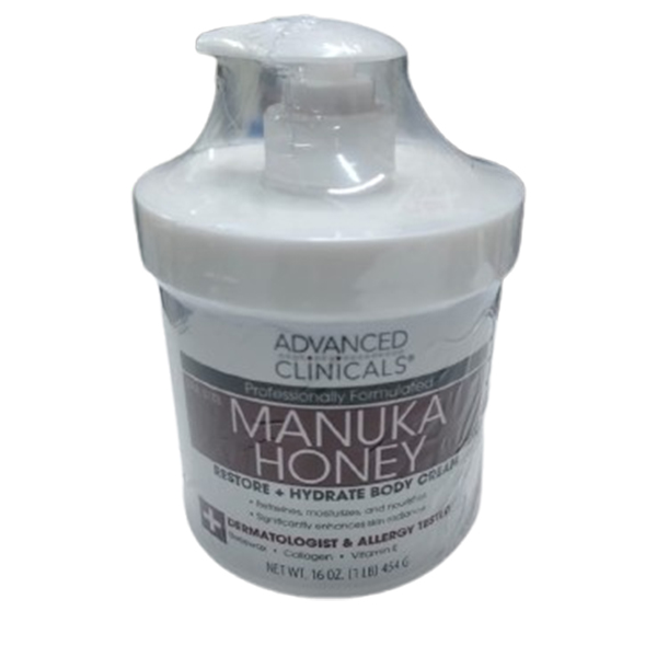 Manuka Honey Body Cream with Collagen, Beeswax & Chamomile – Deep Moisture for Dry, Sensitive Skin