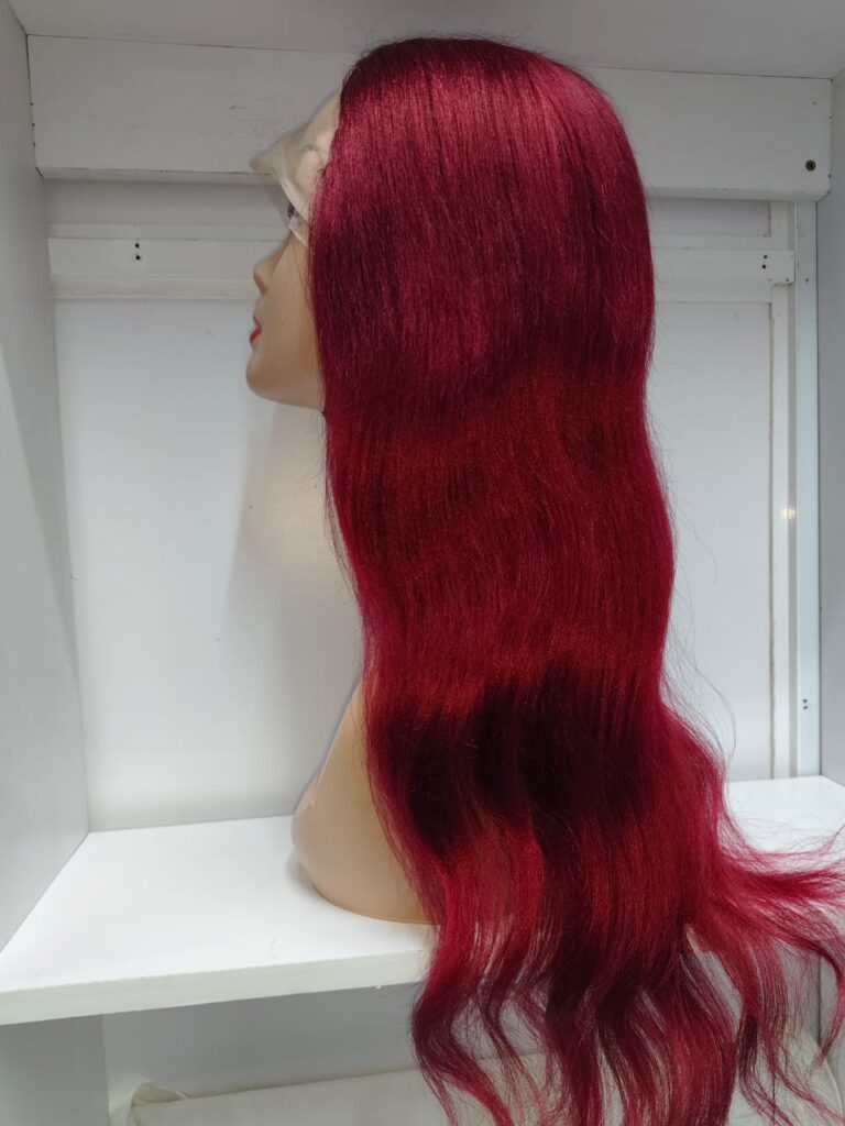 Frontal semi human hair wig